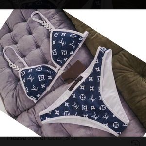 Louis Vuitton Blue Monogram Swimsuit Size Medium